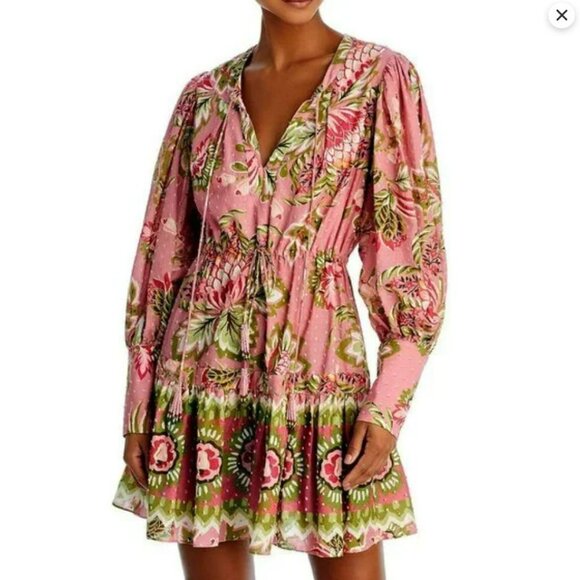 FARM Rio Dresses & Skirts - FARM RIO Aura Floral Cotton Skater Mini Dress